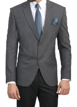MANQ Men's Slim Fit Formal/Party Blazer Grey, Formal Blazer 