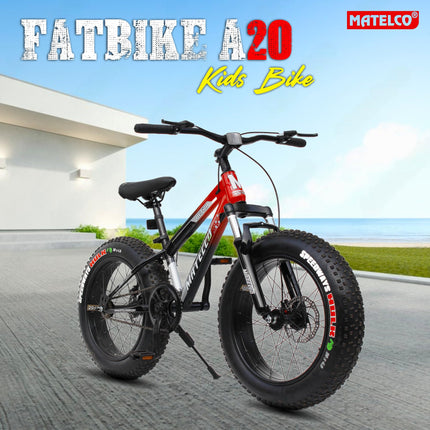 MATELCO Fat Bike 20x400 INCH Fat Tyre Cycle (Green) (RED Black) 