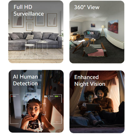 MI Xiaomi Wireless Home Security Camera 2i 2022 Edition | Full HD Picture | 360 View | 2MP | AI Powered Motion Detection | Enhanced Night Vision| Talk Back Feature (2 Way Calling), 1080p, White 