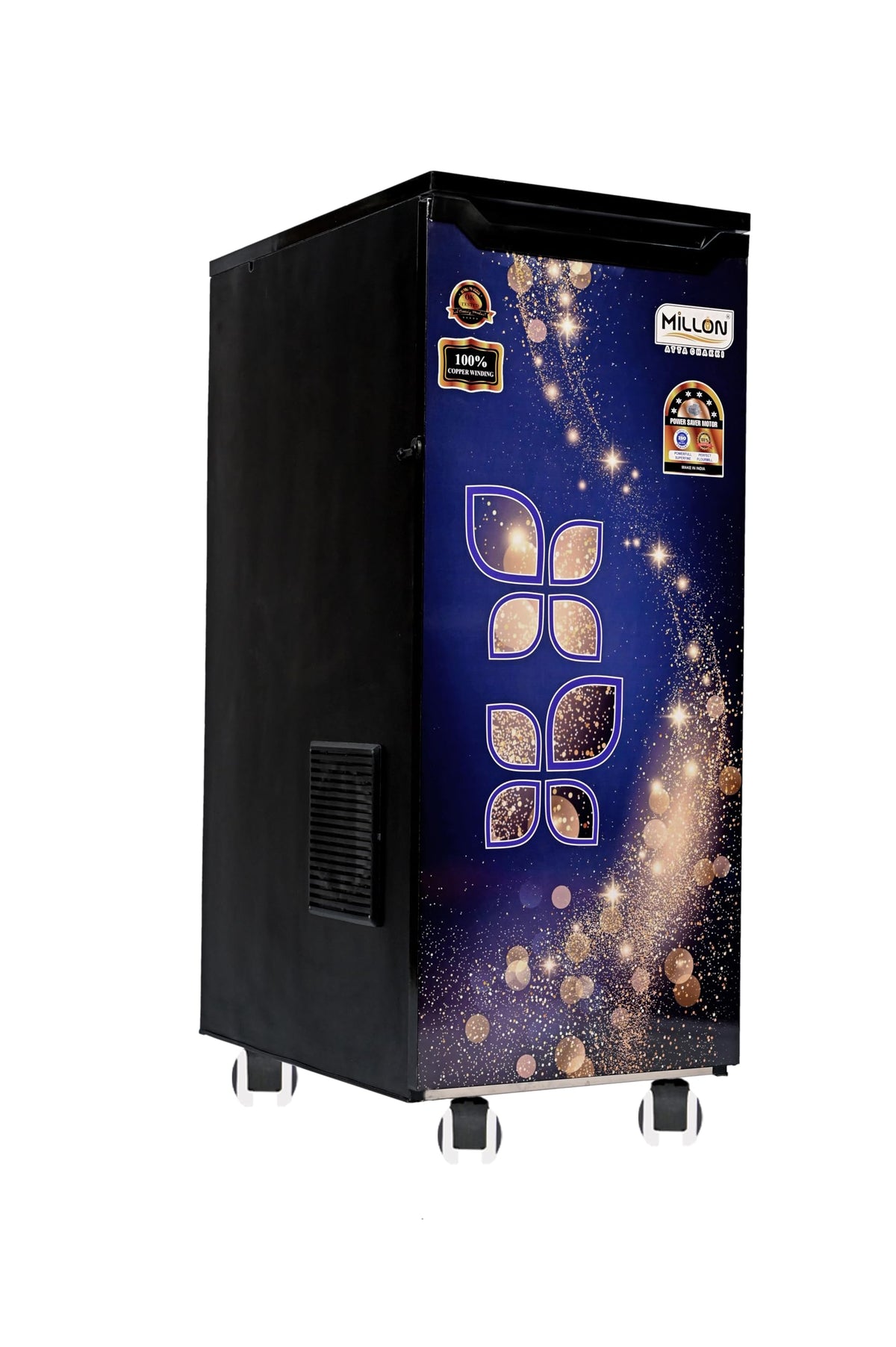 MILLON ATTA CHAKKI Stainless Steel, Sparkle Flour Mill Fully Automatic Domestic Ghar Ghanti for Grinding Grains, with Standard Accessories (0.75 Units/Hr) 