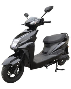 MIOOX Electric Scooter, Sporty Design, Black and Grey, LED Headlight, Wide Seat, Waterproof Lithium Ion Battery with 48V 30AH Range:60-100km Speed:45km/h Non RTO-EV Bike 