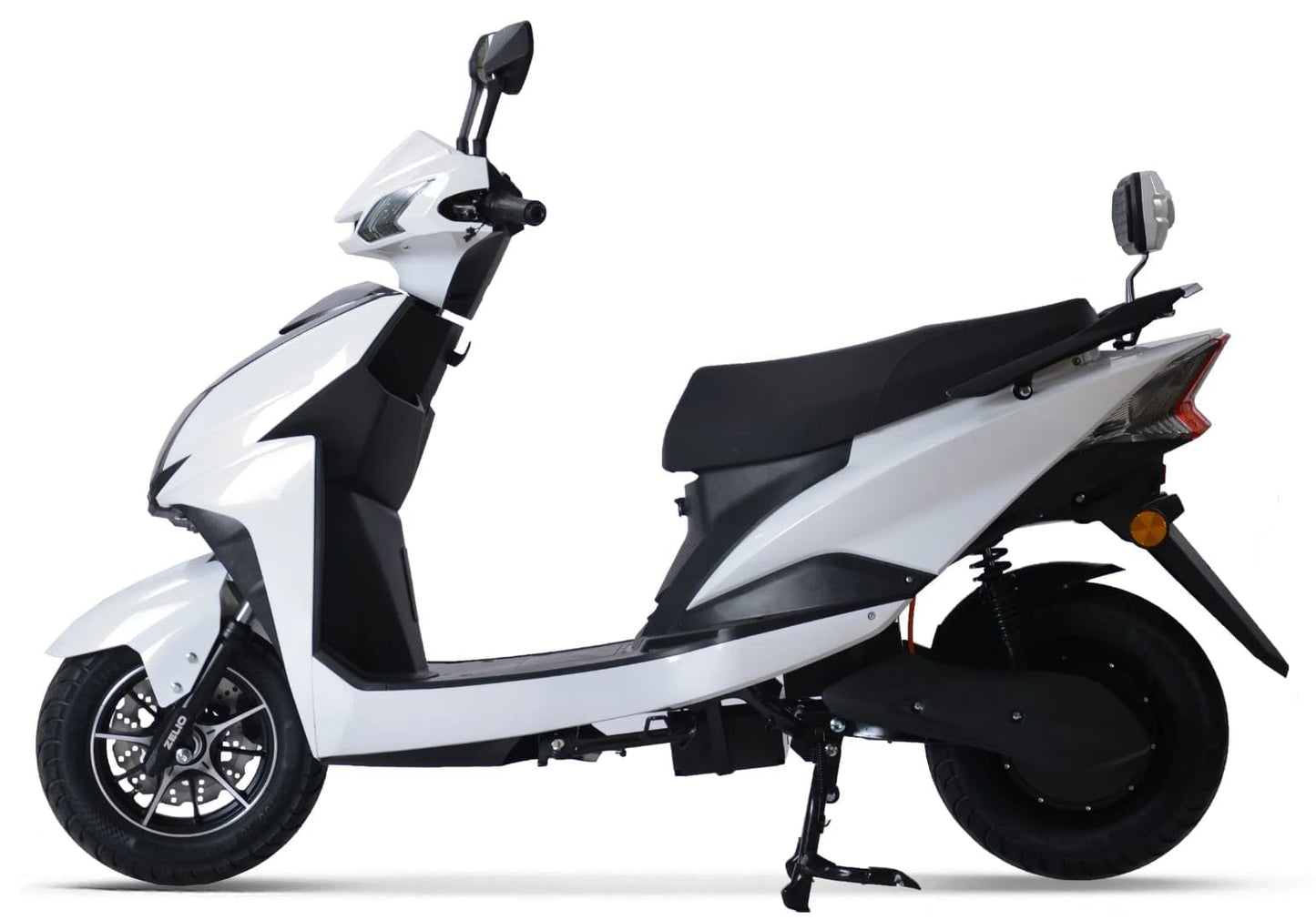 MIOOX Electric Scooter, White and Black, Disc Brake System, Comfortable Seat with Backrest 60-100km per Charge Waterproof Lithium Ion Battery with 48V 30AH Range 60 to 80 km/charge Speed 45km/h 
