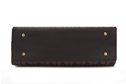 MKF Collection Crossbody Satchel Tote Handbag for Women, Shoulder Bag Vegan Leather Pocketbook ââ‚¬â€œ Top Handle Ladies Purse 