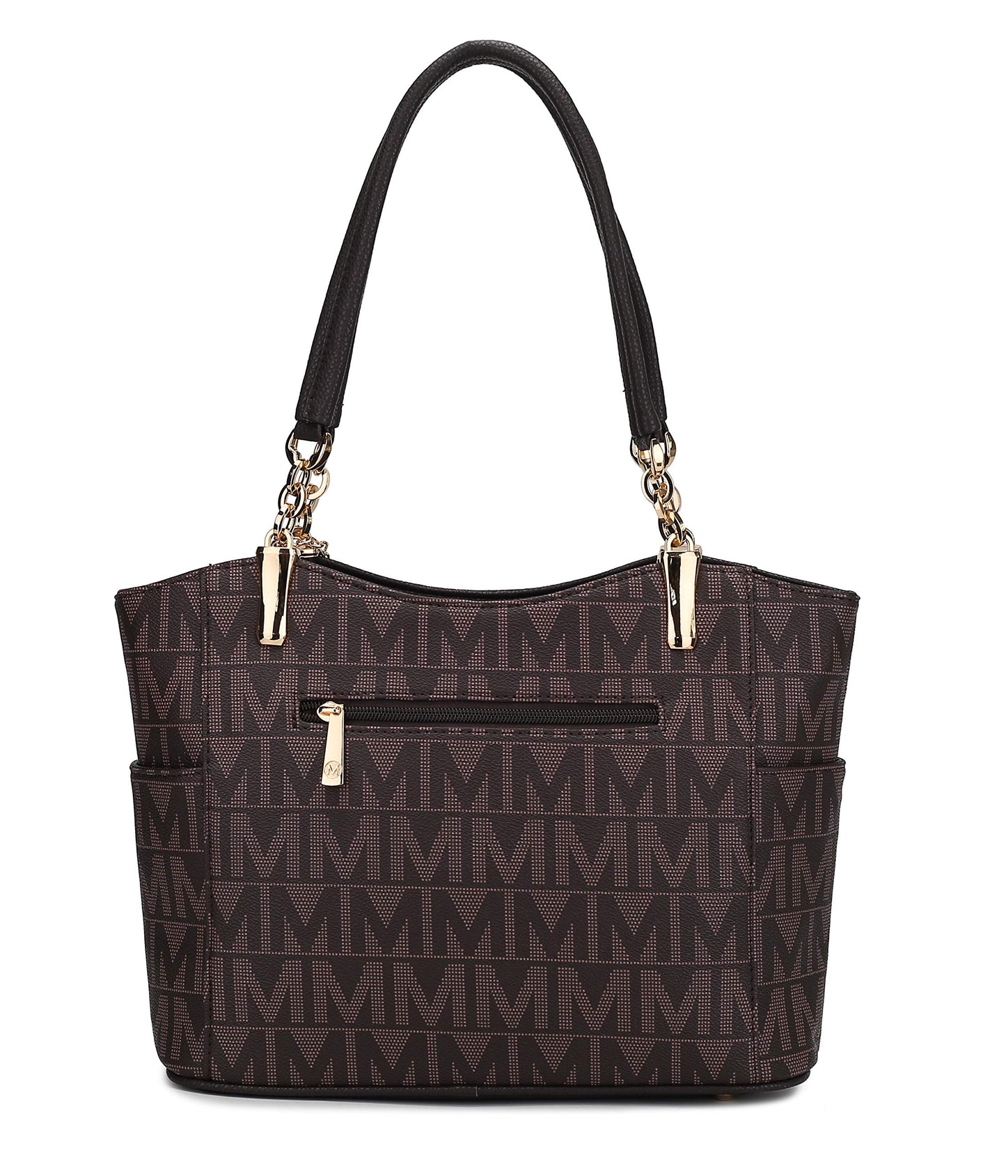 MKF Collection Shoulder Handbag For Women: Vegan Leather Satchel-Tote Bag, Relaxed Fit Top-Handle Purse, Ladies Pocketbook,Brown 