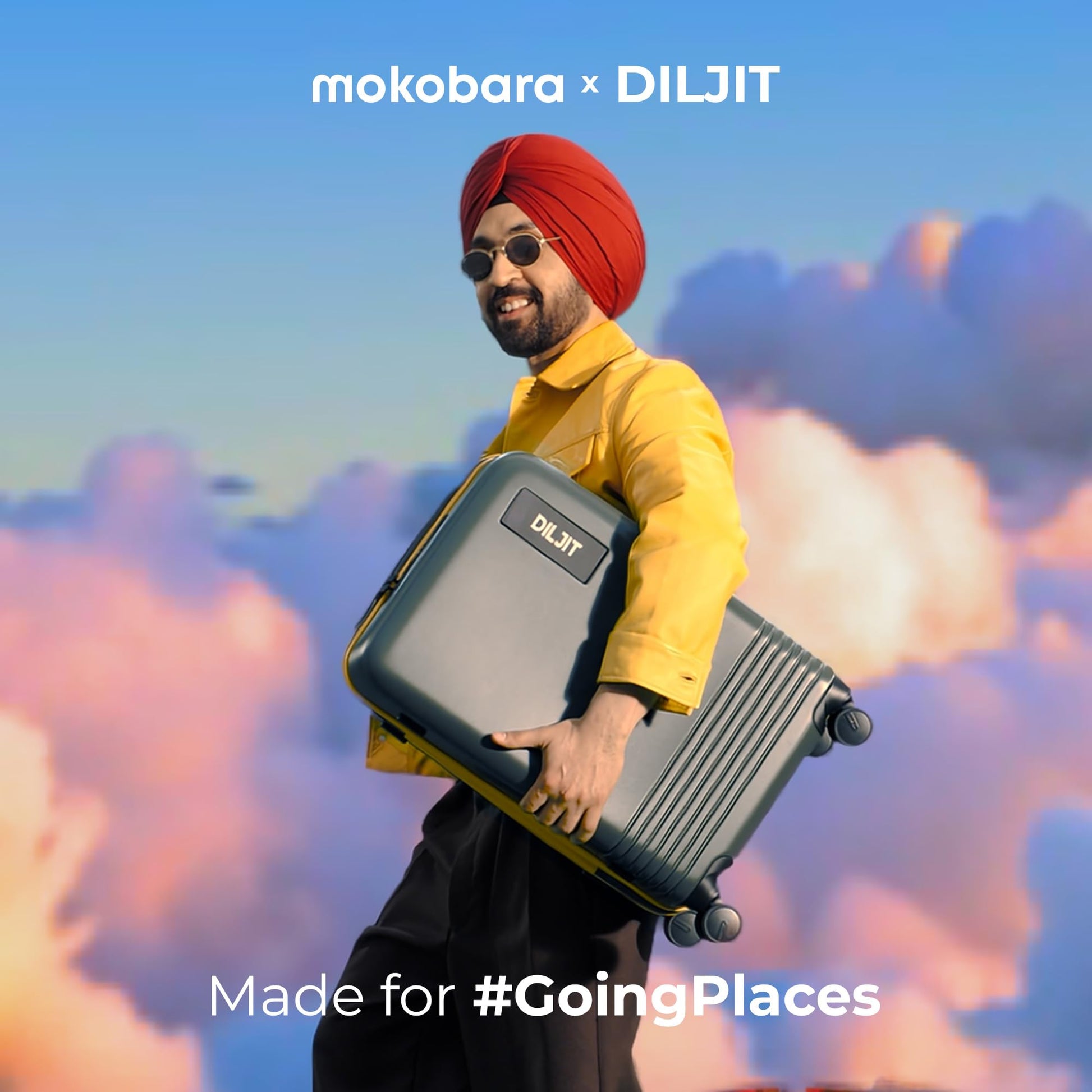 MOKOBARA Iconic Range The Set of 3 Polycarbonate Hard Shell Luggage 79Cms Cabin, Small Medium & Large Size German Makrolon Green, 8 Spinner Wheels Suitcase Trolley, Hinomoto Wheels (Forest Sunray) 