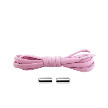MOMISY No Tie Elastic Shoelaces, Semicircle Shoe Laces For Kids and Adult, Sneakers Shoelace Locks Laces Shoe Strings (Light Pink) 
