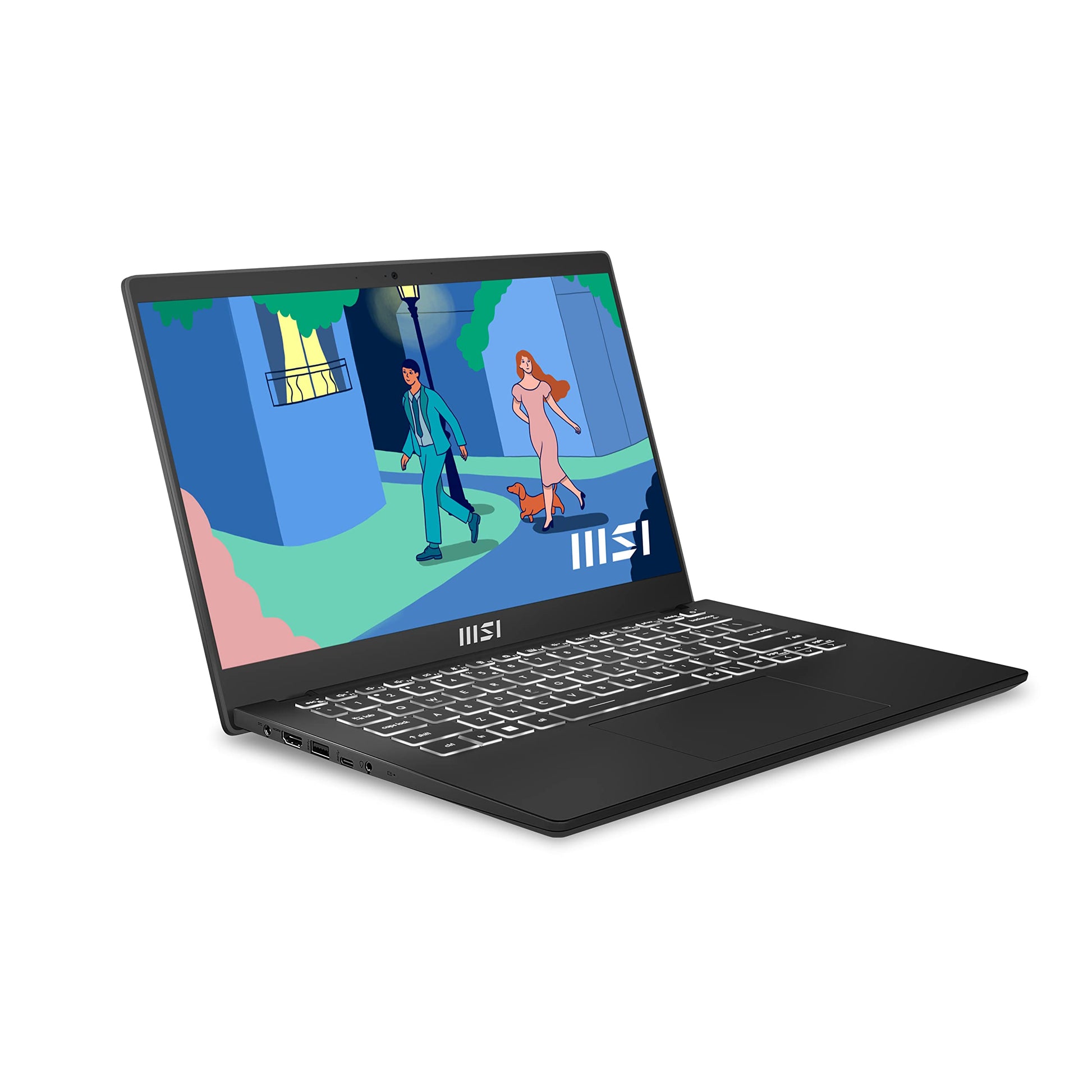 MSI Modern 14, Intel 12th Gen. i5-1235U, 36CM FHD 60Hz Laptop(16GB/512GB NVMe SSD/Windows 11 Home/MSO 2021/Intel Iris Xe Graphics/Classic Black/1.4Kg), C12MO-1212IN 