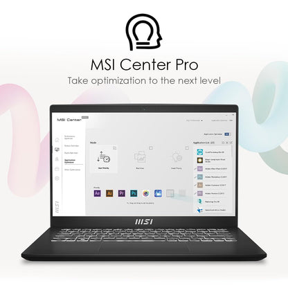 MSI Modern 14, Intel 12th Gen. i5-1235U, 36CM FHD 60Hz Laptop(16GB/512GB NVMe SSD/Windows 11 Home/MSO 2021/Intel Iris Xe Graphics/Classic Black/1.4Kg), C12MO-1212IN 