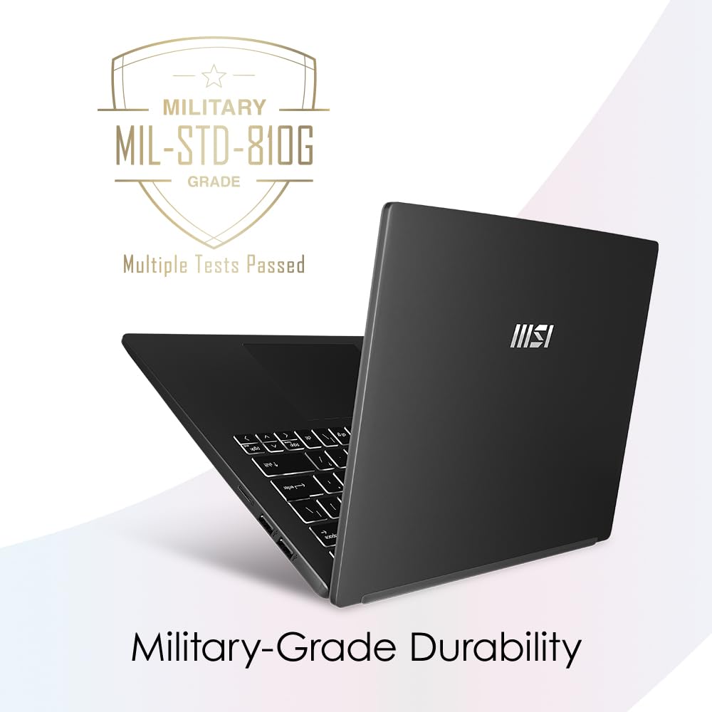 MSI Modern 14, Intel 12th Gen. i5-1235U, 36CM FHD 60Hz Laptop(16GB/512GB NVMe SSD/Windows 11 Home/MSO 2021/Intel Iris Xe Graphics/Classic Black/1.4Kg), C12MO-1212IN 