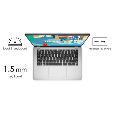 MSI Modern 14 Laptop Intel Core I3 1315U 8GB RAM 512GB NVMe Windows 11 Office 