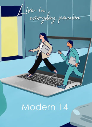 MSI Modern 14 Laptop Intel Core I3 1315U 8GB RAM 512GB NVMe Windows 11 Office 