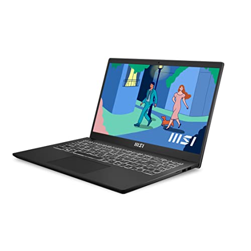 MSI Modern 15,AMD 7th Gen. Ryzen 5 7430U,40CM FHD 60Hz Thin & Light Laptop (16GB/512GB NVMe SSD/Windows 11 Home/Office 2021/AMD Radeon/Classic Black/1.75Kg) B7M-445IN 