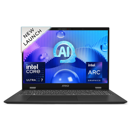 MSI Prestige 16 AI Evo, Intel Core Ultra 7 155H, Built-in AI, 41CM QHD+ Thin and Light Laptop(16GB/1TB NVMe SSD/Windows 11 Home/Intel Arc Graphics/Stellar Grey/1.5Kg), B1MG-033IN 