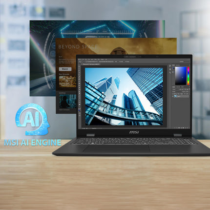 MSI Prestige 16 AI Evo, Intel Core Ultra 7 155H, Built-in AI, 41CM QHD+ Thin and Light Laptop(16GB/1TB NVMe SSD/Windows 11 Home/Intel Arc Graphics/Stellar Grey/1.5Kg), B1MG-033IN 