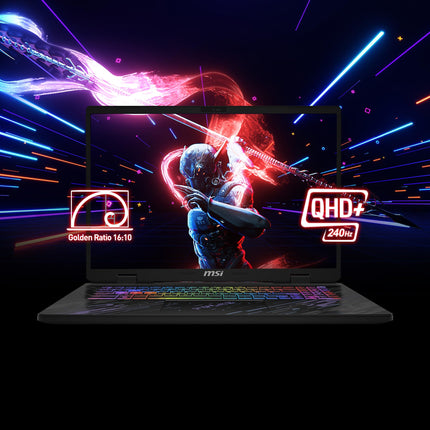 MSI Pulse 17 AI, Intel Core Ultra 7 155H, Built-in AI, 43CM 16:10 QHD+ 240Hz Gaming Laptop(16GB/1TB NVMe SSD/Windows 11 Home/NVIDIA GeForce RTX 4070, Core Black/2.8Kg), C1VGKG-031IN 