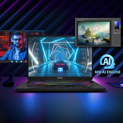 MSI Pulse 17 AI, Intel Core Ultra 7 155H, Built-in AI, 43CM 16:10 QHD+ 240Hz Gaming Laptop(16GB/1TB NVMe SSD/Windows 11 Home/NVIDIA GeForce RTX 4070, Core Black/2.8Kg), C1VGKG-031IN 