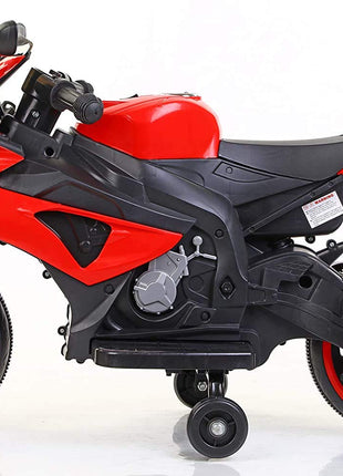 MUNMUN TOY S Kids Electric Ride-On Motorcycle Bike With Hand Accelerator, Lights, Horn, Usb Music, Dual Battery And Motor, Perfect For Children Ages 2-5, Red 