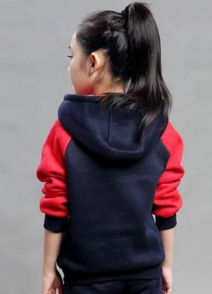 MYEONN Girls Cotton Graphic Print Full Sleeve Sweatshirt (Navy, 15-16 Years), Hooded 