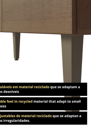 Madesa Compact Kitchen Set with Cabinets Ample Storage 235 Cm Wide with Multiple Compartments, 10 niches, 2 Drawers - Brown 