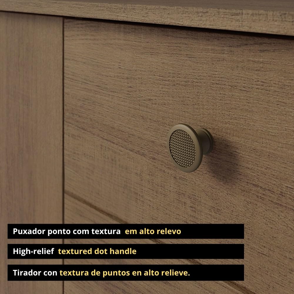 Madesa Compact Kitchen Set with Cabinets Ample Storage 235 Cm Wide with Multiple Compartments, 10 niches, 2 Drawers - Brown 