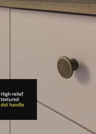 Madesa Compact Kitchen Set with Cabinets Ample Storage 235 Cm Wide with Multiple Compartments, 10 niches, 2 Drawers - Brown/Beige 