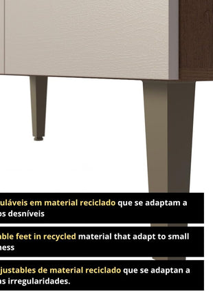 Madesa Compact Kitchen Set with Cabinets Ample Storage 235 Cm Wide with Multiple Compartments, 10 niches, 2 Drawers - Brown/Beige 