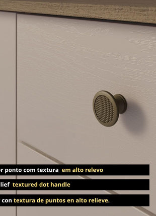 Madesa Compact Kitchen Set with Cabinets Ample Storage 235 Cm Wide with Multiple Compartments, 10 niches, 2 Drawers - Brown/Beige 