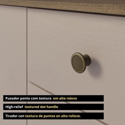 Madesa Compact Kitchen Set with Cabinets Ample Storage 235 Cm Wide with Multiple Compartments, 10 niches, 2 Drawers - Brown/Beige 