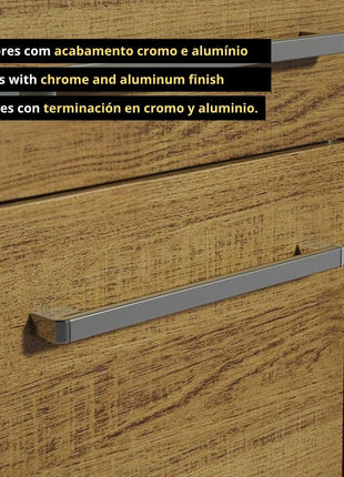 Madesa Full Modular Kitchen Complete Set with Cabinets Ample Storage 229 Cm Wide with Multiple Compartments, 4 Cabinets, 2 Pull-Out Drawers, Wall Hang - Brown 