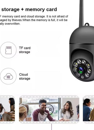 Maizic Smarthome Black Mini Fox 360° 3MP Full HD Smart Wi-Fi Security Camera, Wireless Indoor CCTV Cam | AI Person Detection | 2-Way Audio | Motion Detection | Color Night Vision CCTV Camera 