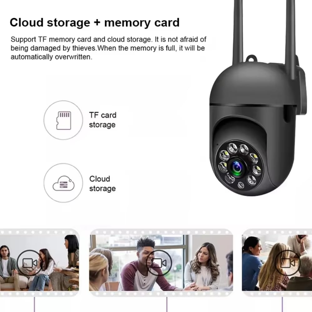 Maizic Smarthome Black Mini Fox 360° 3MP Full HD Smart Wi-Fi Security Camera, Wireless Indoor CCTV Cam | AI Person Detection | 2-Way Audio | Motion Detection | Color Night Vision CCTV Camera 