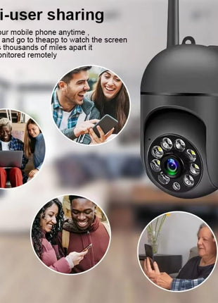 Maizic Smarthome Black Mini Fox 360° 3MP Full HD Smart Wi-Fi Security Camera, Wireless Indoor CCTV Cam | AI Person Detection | 2-Way Audio | Motion Detection | Color Night Vision CCTV Camera 