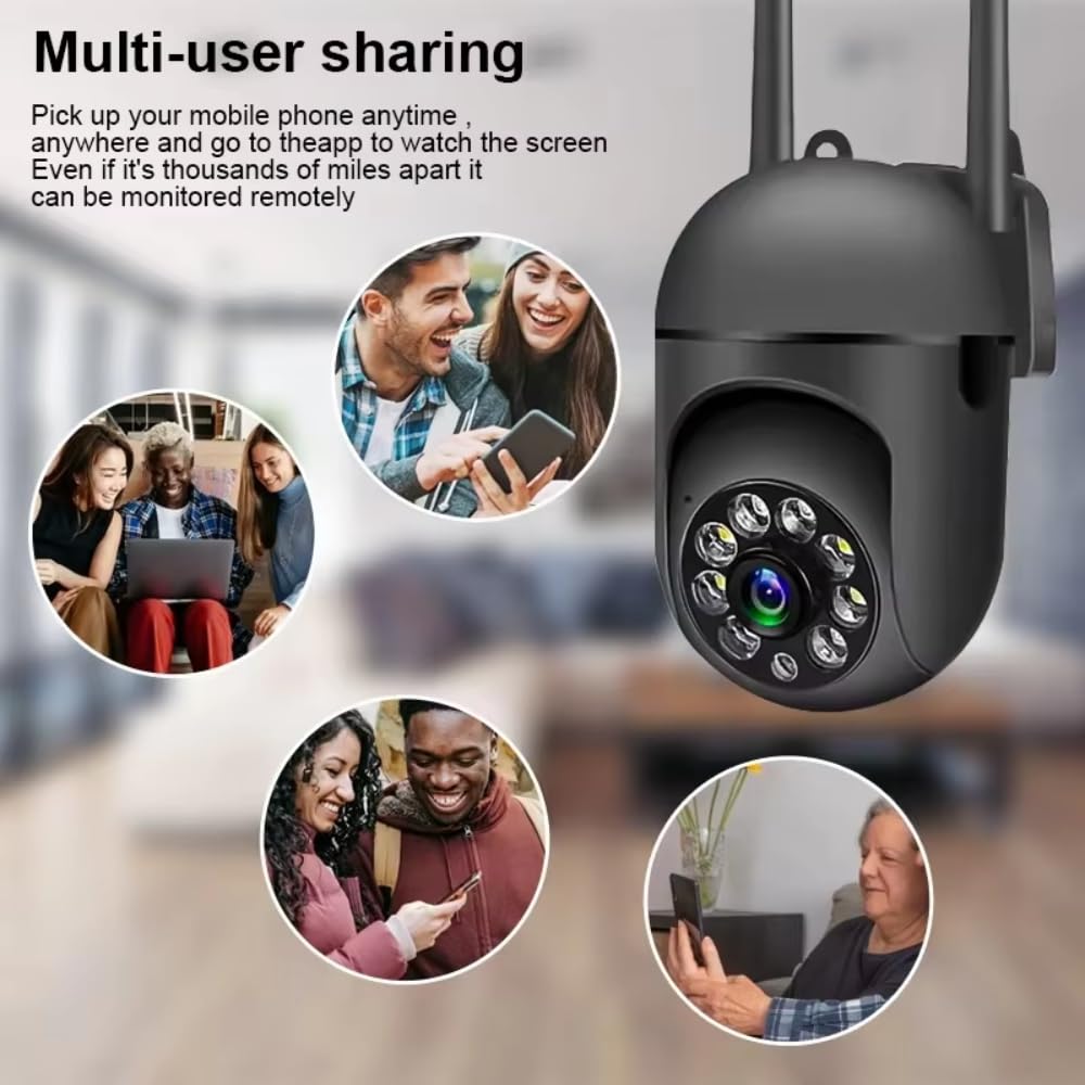 Maizic Smarthome Black Mini Fox 360° 3MP Full HD Smart Wi-Fi Security Camera, Wireless Indoor CCTV Cam | AI Person Detection | 2-Way Audio | Motion Detection | Color Night Vision CCTV Camera 