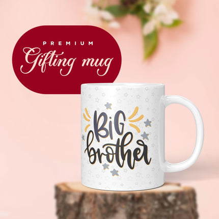 Makranaartandcraft Rakhi Gift Hamper for Brother - 2 Wooden Rakhi With 2 Ceramic Mugs & Roli-Chawal Packet (Variant 1), 325-330 Milliliter 