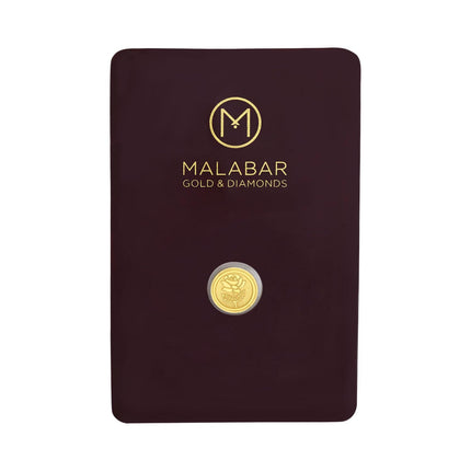Malabar Gold & Diamonds Gold Coin 24K (999) 0.5 grams | 24 kt Gold Coin/Bar/Bullion for Akshaya Tritiya, Birthday, Wedding & Festive Gift, Rose Impression 