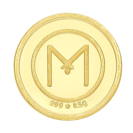 Malabar Gold & Diamonds Gold Coin 24K (999) 0.5 grams | 24 kt Gold Coin/Bar/Bullion for Akshaya Tritiya, Birthday, Wedding & Festive Gift, Rose Impression 