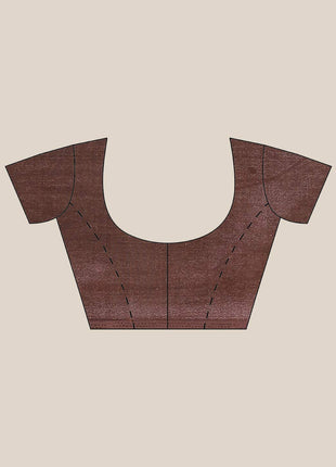 Marabout Mustard Foral Print Mysore Silk Saree 