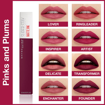 Maybelline New York Liquid Matte Lipstick, Long Lasting, 16hr Wear, Superstay Matte Ink, 20 Pioneer, 5ml 