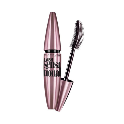 Maybelline New York Mascara, No-clumping, Fanning Brush, Waterproof, Lash Sensational, Black, 9ml 