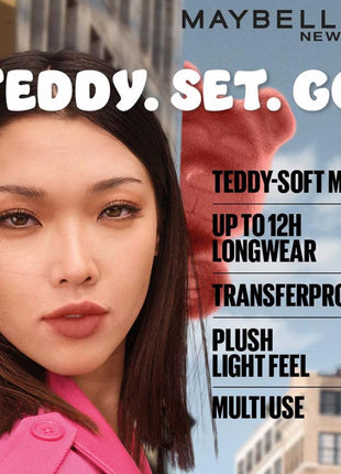 Maybelline New York Super Stay Teddy Tint - Lip and Cheek Color, Skinny Dip, 5ml | Teddy Soft Matte up to 12Hr | Multi Use | Comfortable Long wear formula |Buildable |Natural flushed look in one swipe 