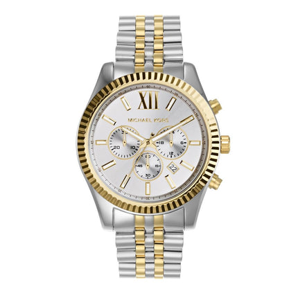 Michael Kors Analog White Dial Men's Stainless Steel Watch - MK8344 