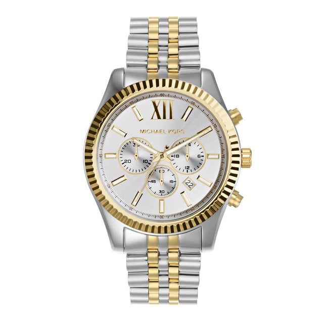Michael Kors Analog White Dial Men's Stainless Steel Watch - MK8344 