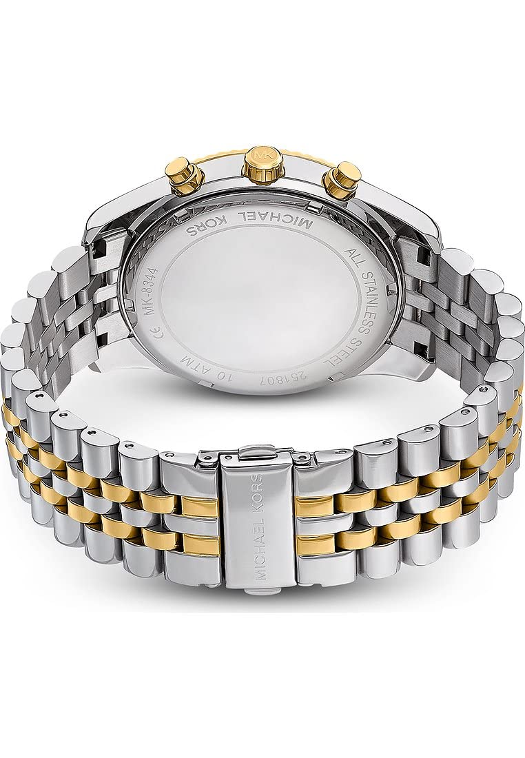 Michael Kors Analog White Dial Men's Stainless Steel Watch - MK8344 