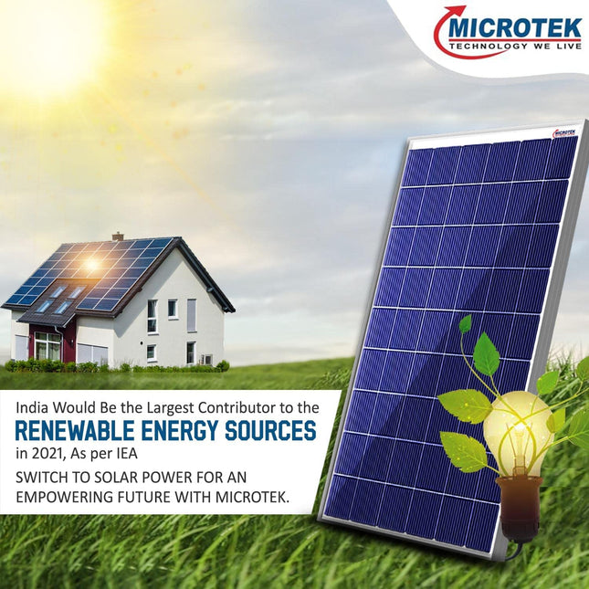 Microtek Polycrystalline Solar PV Module for Home, Office & Shops - 50W/12V 