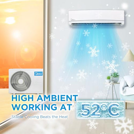 Midea 1 Ton 3 Star Smart Wi-Fi AI Gear Inverter Split AC (Copper, Convertible 4-in-1 Cooling,HD Filter with Auto Cleanser, SANTIS NEO DLX (Wi-Fi),MAI12SD3R35W0,White) 