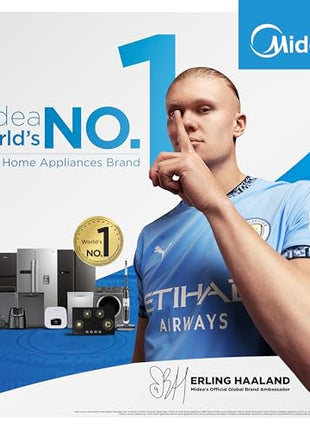 Midea 233 L 2 Star Frost Free Convertible, Real Inverter Double Door Refrigerator (MDRT359FGI50, Crystal Silver) 