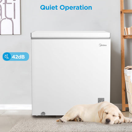 Midea MERC07C4BAWW 7.0 Cubic Feet Chest Freezer Cu.ft-Convertible, White 