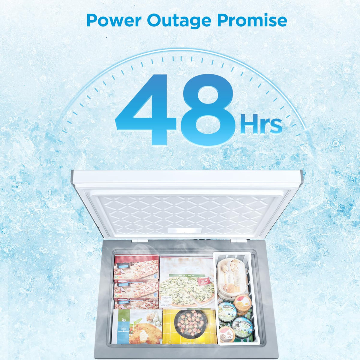 Midea MERC07C4BAWW 7.0 Cubic Feet Chest Freezer Cu.ft-Convertible, White 