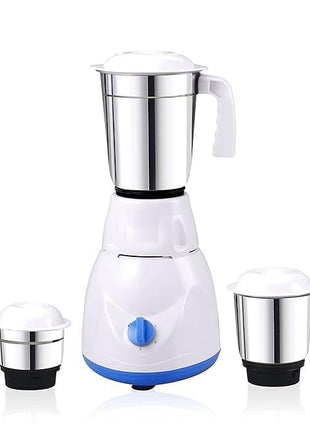 Milan Enterprices Imperial 550-Watt Mixer Grinder with 3 Jars (Powerful Motor with 2 Year Warranty White Blue) 