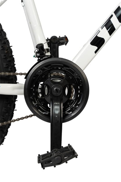 Mioox Fat Tyre Mountain Bike With 21 Speed Gears,26 * 4T Inch Wheels,Disk Brakes Cycle For Adults/Unisex (With Original Shimano Gears), Front, 18 Inches, White 